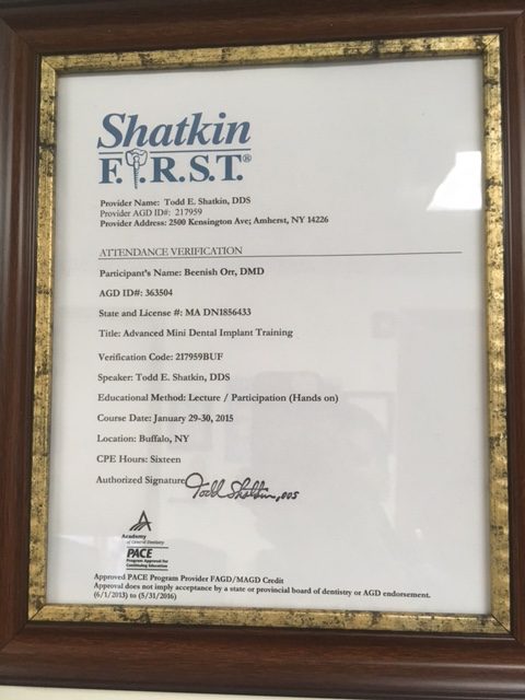 Certifications - Dental Services with Smile Center