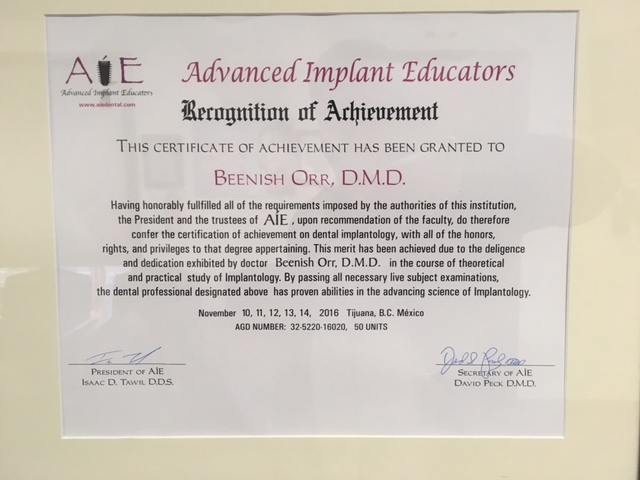 Certifications - Dental Services with Smile Center